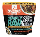 Nature's Diet Simply Raw® Freeze-Dried Raw Whole Food Meal - Makes 18 Lbs Fresh Raw Food with Muscle, Organ, Bone Broth, Whole Egg, Superfoods, Fish Oil Omega 3, 6, 9, Probiotics & Prebiotics (Beef)