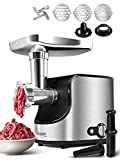 MICHELANGELO Meat Grinder Electric 3 in 1 Meat Mincer & Sausage Stuffer Maker,[500W] 2 Speed Food Grinder for Home Use with Sausage & Kubbe Kits, Size #10