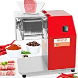 Newhai 1100W/1.5HP Meat Cutter Machine, Commercial Meat Cutting Machine 5mm Heavy Duty, Stainless Steel Meat Slicer Shredder Restaurant, for Boneless Meat Soft Vegetables (Meat thickness: 5mm)