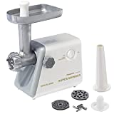 Panasonic Meat Grinder, Electric Heavy Duty with Sausage Stuffer and Kubbe Maker Attachments, Precision Japanese Technology, Multifunctional Tabletop, 1, White