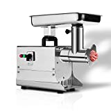 Zica #22 1.5HP Electric Stainless Steel Commercial Grade Meat Grinder & Sausage Stuffer 1100 Watts 485 LBS Per/Hr