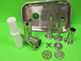The Original Stainless Steel meat grinder attachment for Kitchenaid. Includes sausage stuffer kit