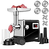 VIVOHOME 1500W Electric Meat Grinder with 4 Grinding Plates, 3 in 1 Burger Maker Sausage Stuffer
