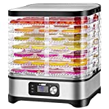 VIVOHOME Electric 400W 8 Trays Food Dehydrator Machine with Digital Timer and Temperature Control for Fruit Vegetable Meat Beef Jerky Maker BPA Free