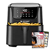Air Fryer 7 Quart, Smart Digital Airfryer with LED Touch Screen, Air Fry/Roast/Dehydrate/Reheat/Defrost, Nonstick Basket, Auto Keep Warm, Dishwasher Safe, Recipes & Magnetic Cooking Cheat Sheet Included BLAZANT T01