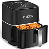 PHKOK Air Fryer, 7 Quarts Airfryer 14-in-1 with 2-24 HRS Appointment Function, 1700W 360°Large Air Fryer with Upwards LED Digital Touchscreen, Nonstick Air frier Cooker, Recipes Included