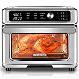 REDMOND Air Fryer Toaster Oven 23 Quart,12 in 1 Air Fryer Oven Dehydrator,1700W Toaster Oven Air Fryer Combo, Digital Convection Oven with 360°Hot Air Circulation, Slidable Crumb Tray,7 Accessories