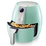 Ultrean Air Fryer, 4.2 Quart (4 Liter) Electric Hot Air Fryers Oven Oilless Cooker with LCD Digital Screen and Nonstick Frying Pot, UL Certified, 1-Year Warranty, 1500W (4L, Blue)