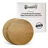 Round Unbleached Parchment Paper Sheets, Precut Parchment Paper for Baking, No Holes- Use as Burger Paper, Tamale Wrappers, Air Fryer Sheets, Baking Paper, 150 Pcs Precut Food Paper Sheets - 9' inches