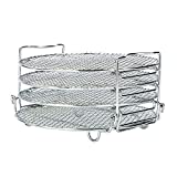 Food Dehydrator Stand Racks for Gowise Phillips USA Cozyna Ninjia Airfryer, Fit all 4.2QT - 5.8QT and above air fryer,Dehydrator Rack for Air Fryer Oven & Pressure Cooker to Dehydrate Fruits, Meats, Veggie Chips With 4 Stackable Layers, Food-Grade Stainless Steel Drying Rack Stacker Trays