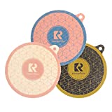 3 PCS Professional Perforated Silicone Air Fryer Mats| Food-Grade Silicone Air Fryer Accessories | Dishwasher Safe ,Reusable Crispy Silicone Air Fryer Liners By KITCHENRAKU KR–8' Round