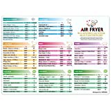 Air Fryer Magnetic Cheat Sheet Cookbook Cooker Accessories Big Magnet 11''x8'' Cooking Times Chart Kitchen Hot Air Frying Useful Gift Guide Cookbook Recipes Reference