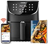 COSORI Smart Air Fryer xl 5.8QT 13-in-1 cooker (800+ Online & 100 Paper Recipes) can Air Fry, Roast, Bake, Digital Works with Alexa & Google Assistant, 1700W, Large Dishwasher-Safe Square Basket