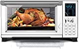 NUWAVE Bravo Air Fryer Toaster Smart Oven, 12-in-1 Countertop Convection, 30-QT XL Capacity, 50°-500°F Temperature Controls, Top and Bottom Heater Adjustments 0%-100%, Brushed Stainless Steel Look