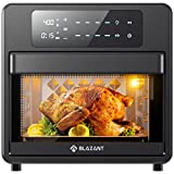 Air Fryer Oven, Toaster Oven Air Fryer Combo with Shake Reminder, Countertop Convection large AirFryer Oven with Rotisserie, Dehydrator, Recipes & Magnetic Cheat Sheet, 7 Accessories BLAZANT