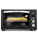 CROWNFUL Air Fryer Toaster Oven, 32 Quart Convection Roaster with Rotisserie & Dehydrator Combo Cooker, Accessories and Cookbook Included, ETL Listed (Black)