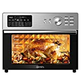OIMIS Toaster Oven Air Fryer,32QT X-Large Air Fryers Oven,Stainless Steel Air Fryer Rotisserie Combo,21 in 1 Countertop Ovens, Innovative 360° Air Frying Technology,7 Accessories,cETL Certified,Manufacturer,Silver