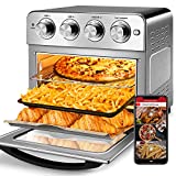 Geek Chef Air Fryer, 7-in-1 Air Fryer Oven, 6 Slice 24.5QT Air Fryer Toaster Oven Combo, Roast, Bake, Broil, Reheat, Fry Oil-Free, Extra Large Convection Countertop Oven, Accessories Included, Stainless Steel, ETL Listed, 1700W