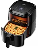 Haikk Air Fryer Oven with Viewing Window, Touch-Screen-Operation, 4.8 Quart Chamber, and LED Display, Compact Countertop Model, Cooks for Up to 4(Black)