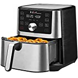 Instant Vortex Plus 6-in-1 6QT Large Air Fryer Oven Combo (Free App With 90 Recipes), Customizable Smart Cooking Programs, Nonstick and Dishwasher-Safe Basket, Stainless Steel