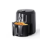 Besile 4.0QT Air Fryer Oilless Cooker with Temperature and Time Control, 75 Recipes Auto Shut Off Feature, 1-Year Warranty, 1300W (Black)