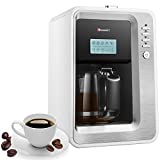 Coffee Maker with Grinder, Hauswirt 2-6 Cups Grind and Brew Coffeemaker, Programmable Bean to Cup Coffee Maker Grinder Combo, Stainless-Steel Filter, 900ml Detachable Water Reservoir, Auto Keep Warm