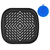 Air Fryer Grill Pan Accessories Compatible with Cosori, Comfee, Nuwave®, Philips, Secura + More, NonStick Air Fryer Pan, Cooking and Grilling Tray Accessory for Basket, Air Fryer Replacement Parts