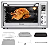 COSORI Air Fryer Toaster Oven Combo, 12-in-1, Countertop ConvectionOven 32QT XL Large Capacity, Rotisserie, Dehydrator, 100 Recipes & 6 Accessories Included CO130-AO, 30L, Manual-Silver