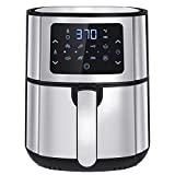 COULDSTONE Air Fryer, 6 Quart 100-400℉ Electric Oilless Cooker, LCD Touch Panel with 7 Presets, Nonstick Frying Pot, Easy Clean, Adjustable Time Temperature & Overheating Protection