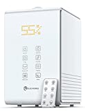 Elechomes Warm and Cool Mist Humidifiers, SH8820 Top Fill 5.5L Humidifier for Large Room Bedroom Plants with Remote Control, 20db Ultra Quiet, LED Display, 600ml/h Max Humidity, Auto Shut-off, White