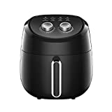 ALLCOOL Air Fryer 4.5 QT Fit for 2-4 People Easy to Use with 8 Cooking References Auto Shutoff Black Air Fryer
