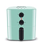 Elite Gourmet EAF-3218BL Personal Compact Space Saving Electric Hot Air Fryer Oil-Less Healthy Cooker, Timer & Temperature Controls, PFOA Free, 700-Watts with Recipes, 1 Quart, Mint