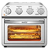 Geek Chef 5 In 1 Air Fryer Toaster Oven Combo, 4 Slice Toaster, 14QT Convection Air Fryer Oven Warm, Broil, Toast, Bake, Air Fry, Oil-Free, Accessories Included, Stainless Steel, Silver