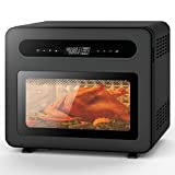 Geek Chef Steam Convection Oven Countertop 26 QT, Air Fryer Steam Combi Oven Combo, 50 Preset Menu, Steam, Roast, Toast, Pizza, Dehydrate, Rotisserie, with Extra Large Capacity, Cooking Accessories Included, Precise Temperature Control, ETL Certified, Black Stainless Steel Finish