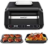 Geek Chef Airocook Smart 7-in-1 Indoor Electric Grill Air Fryer Family Large Capacity with Air Crisp Dehydrate Roast Bake Broil Pizza and Cyclonic Grilling