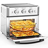 Air Fryer, Air Fryer Toaster Oven Combo 6-in-1 Geek Chef Air Fryer Oven 19 QT, Roast, Bake, Broil, Reheat with Accessories, Extra Large Convection Countertop Oven, Stainless Steel, ETL Listed, 1500W