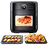 ArkiFACE USA Air Fryer Instant Oven 9 in 1, 13 Quarts Large with Dehydrate, Toast, Bake, Roast, Rotisserie, Pizza Function, 1700W Electric Digital Touch Screen, 6 Accessories & 50 Recipes