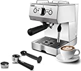 Gevi Espresso Machine 15 Bar Pump Pressure, Expresso Coffee Machine With Milk Frother Steam Wand, Espresso and Cappuccino Maker, 1.5L Water Tank, For Home Barista, 1100W, Black