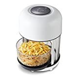 Wachuichya Convection Ovens, Transparent Air Fryer 1300W Multifunction Electric Hot Oven Oilless Cooker, Transparent Air Fryer 5 Presets (7QT, White)