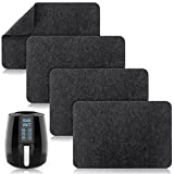 Non-slip Heat Resistant Mat for Air Fryer- 4 Pcs 17.3' × 11.8' Thick Felt Air Fryer Countertop Mat with Silicone Back Kitchen Countertop Heat Protector Mat Heat Insulated Pads for Coffee Maker Blender