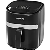 JOYOUNG Air Fryer 8 in 1, 4.8Qt AirFryer, LED One Touch Screen, 93% less fat, Hot Oven Cooker with ℃ to ℉ Switch, Nonstick Basket, Black