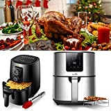 KitCook Air Fryer Oven, 4.2 Qt + 6.8 Qt Large AirFryers, Electric Digital Vegetable Air Fryer Easy Operation with Smart Touch Controls for Frying, Roasting, Grilling, BakingIncluded