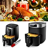 KitCook Air Fryer Oven, 4.2 Qt + 5.8 Qt Electric Air Fryer, Simple Digital Vegetable Air Fryer Easy Operation with Smart Touch Controls for Frying, Roasting, Grilling, BakingIncluded