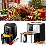 KitCook Air Fryer Oven, 4.2 Quart + 5.8 Quart Healthy Oil-Free Air Fryer, Electric Vegetable Air Fryer Easy Operation with Smart Touch Controls for Frying, Roasting, Grilling, BakingIncluded