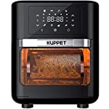 KUPPET Air Fryer Oven, 10.7 Quarts Air Fryer, Rotisserie Oven, 8-in-1 Countertop Oven with Dehydrator & Rotisserie, 1700W Electric Air Fryer with LED Digital Touchscreen, 6 Accessories, ETL Listed
