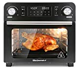 Elite Gourmet EAF9310 Digital Programmable Fryer Oven, Oil-Less Convection Oven Extra Large 24.5 Quart Capacity, fits 12' pizza, Grill, Bake, Roast, Air Fry, 1700-Watts, Black