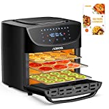 Acekool Air Fryer Oven Large 20 Quart, 1800W Convection Countertop Oven, 10-in-1 Digital Rotisserie Dehydrator Fryers Combo, XL Capacity Airfryer Toaster, Recipes & Accessories Included