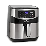 Paula Deen Stainless Steel 10 QT Digital Air Fryer (1700 Watts), LED Display, 10 Preset Cooking Functions, Ceramic Non-Stick Coating, Auto Shut-Off, 50 Recipes (Stainless Steel)