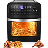 Nictemaw Air Fryer Oven, 13 QT/1700 W Convection Air Fryer Toaster Oven, 16-in-1 Dedicated Cooking Functions Airfryer with LED Touch-screen Panel/Deluxe Accessories