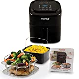 Nuwave Brio 6-Quart Digital Air Fryer Including Non-Stick Baking Pan and Stainless-Steel Cooking Rack (6-Quart + Gourmet Kit)